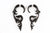 Ear Stretching Black Hanger Earrings (Pair) - B013