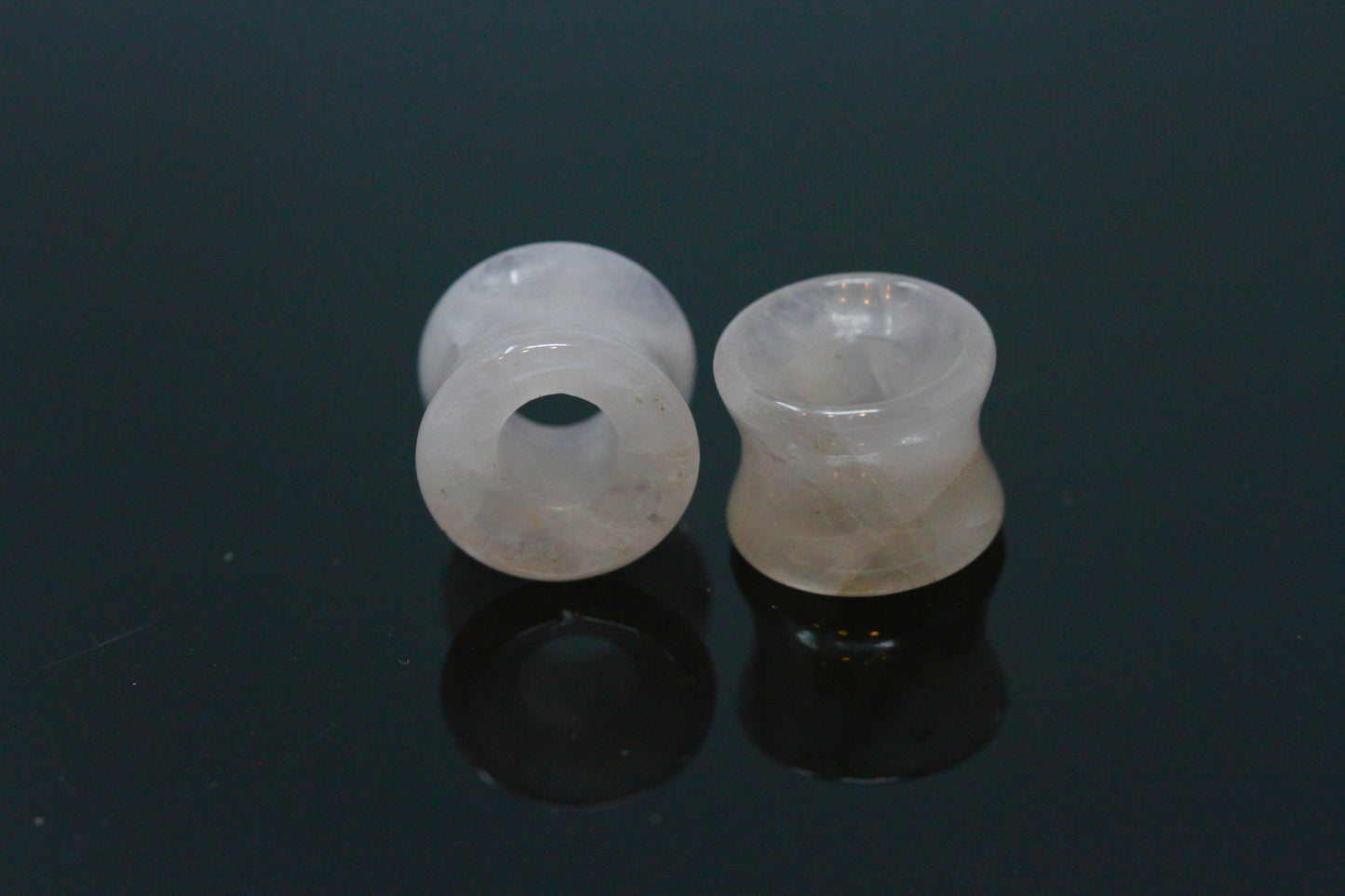 Rose Quartz Tunnels for Stretched Ears (Pair) - PH134