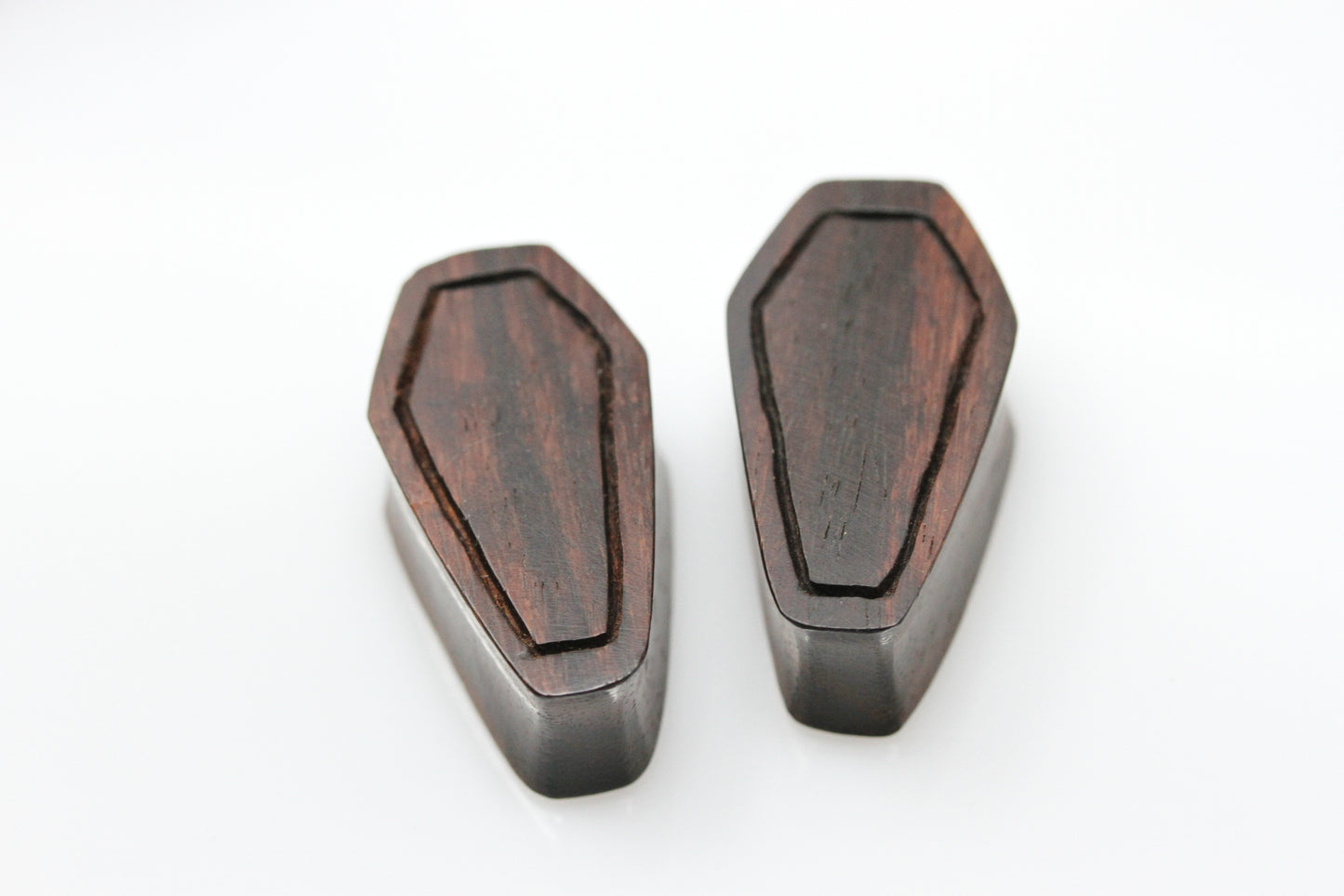 Wood Coffin Plugs - Pair 1