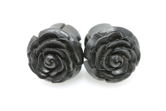 Flower of Darkness Wooden Plugs (Pair) - PA109