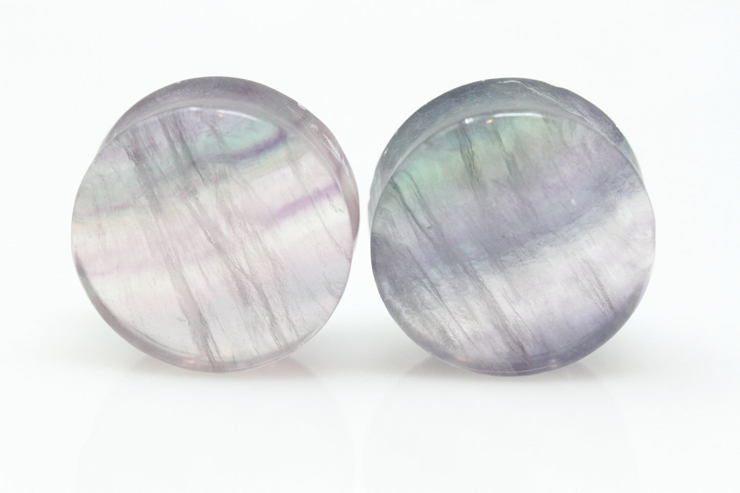 Natural Fluorite Plugs - Each Pair is Unique - PH65