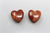 Red Jasper Heart Shaped Plugs - Pair 1