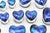 Blue Glass Heart Plugs - Group 1