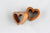 Wood Heart Shaped Tunnel Gauges