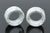 White Howlite Tunnels (Synthetic) - (Pair) - PH93