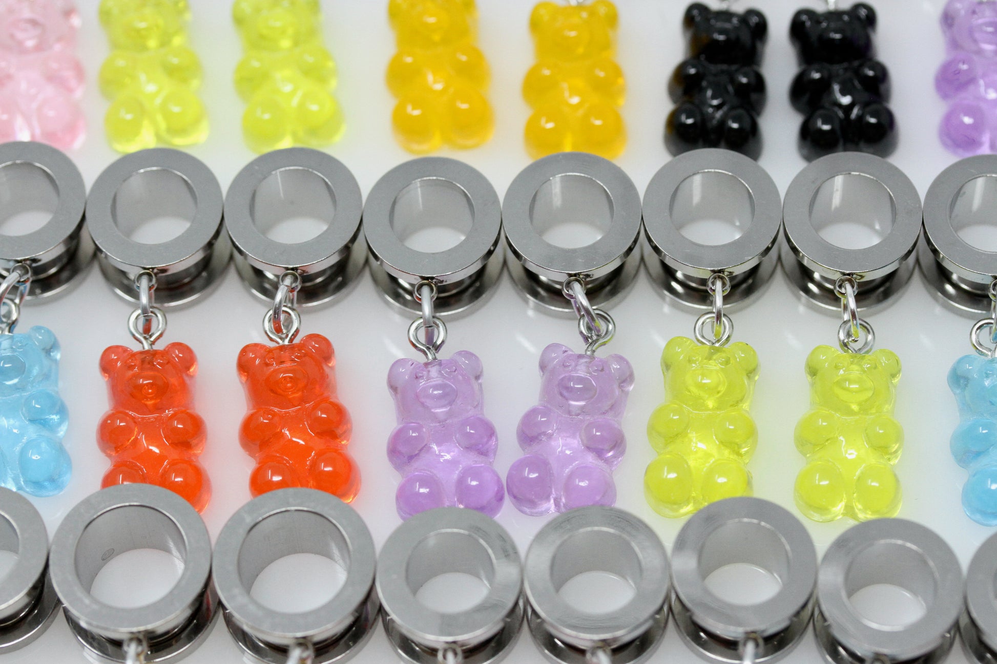 Purple gummy bear gauges