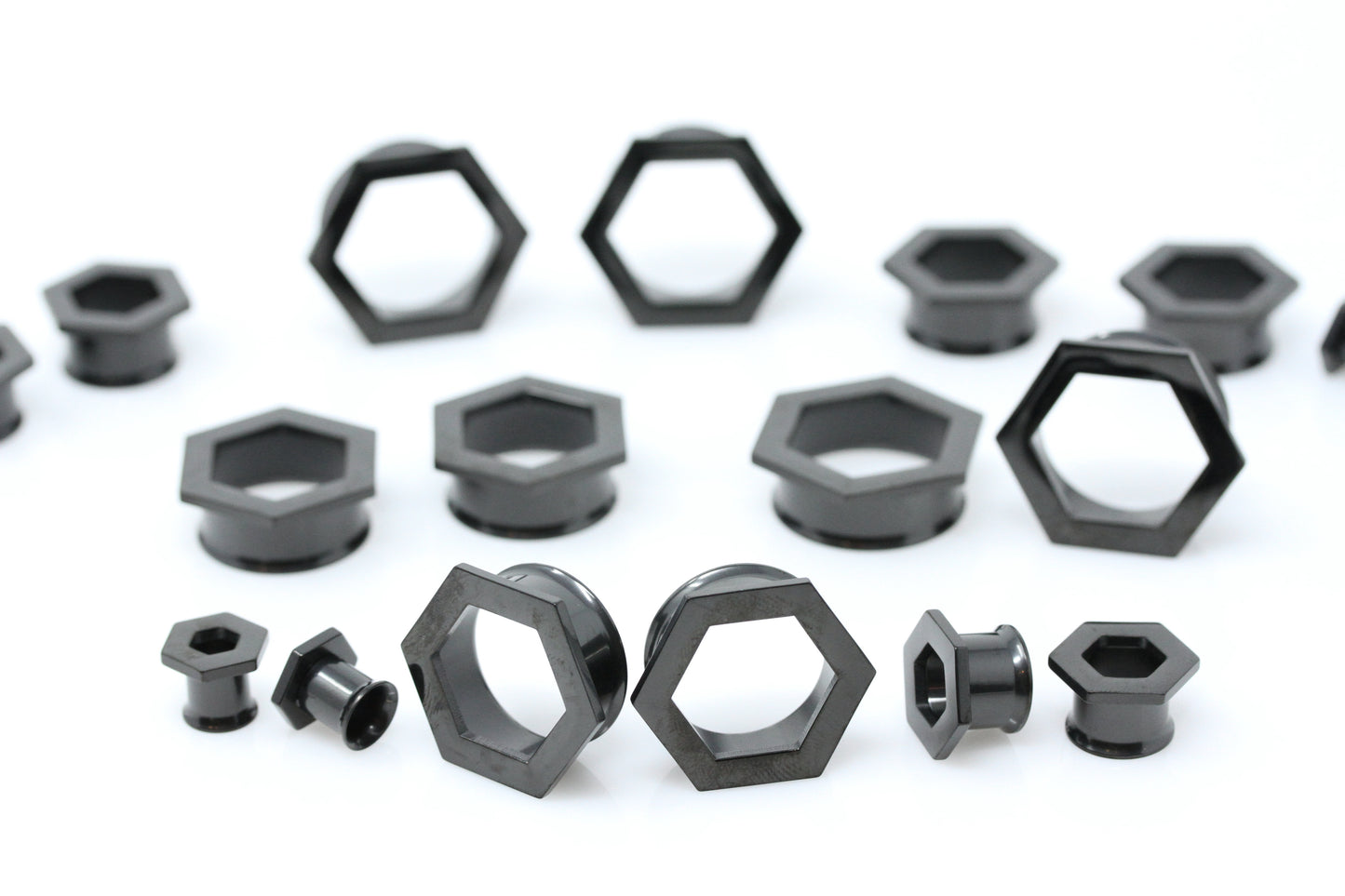 Black stainless steel hexagon tunnels