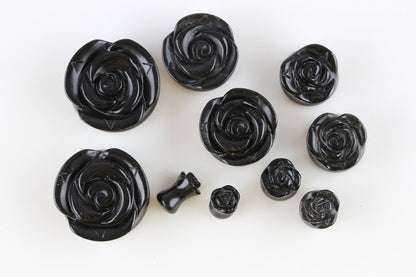 Black Rose Glass Plugs - Group 2