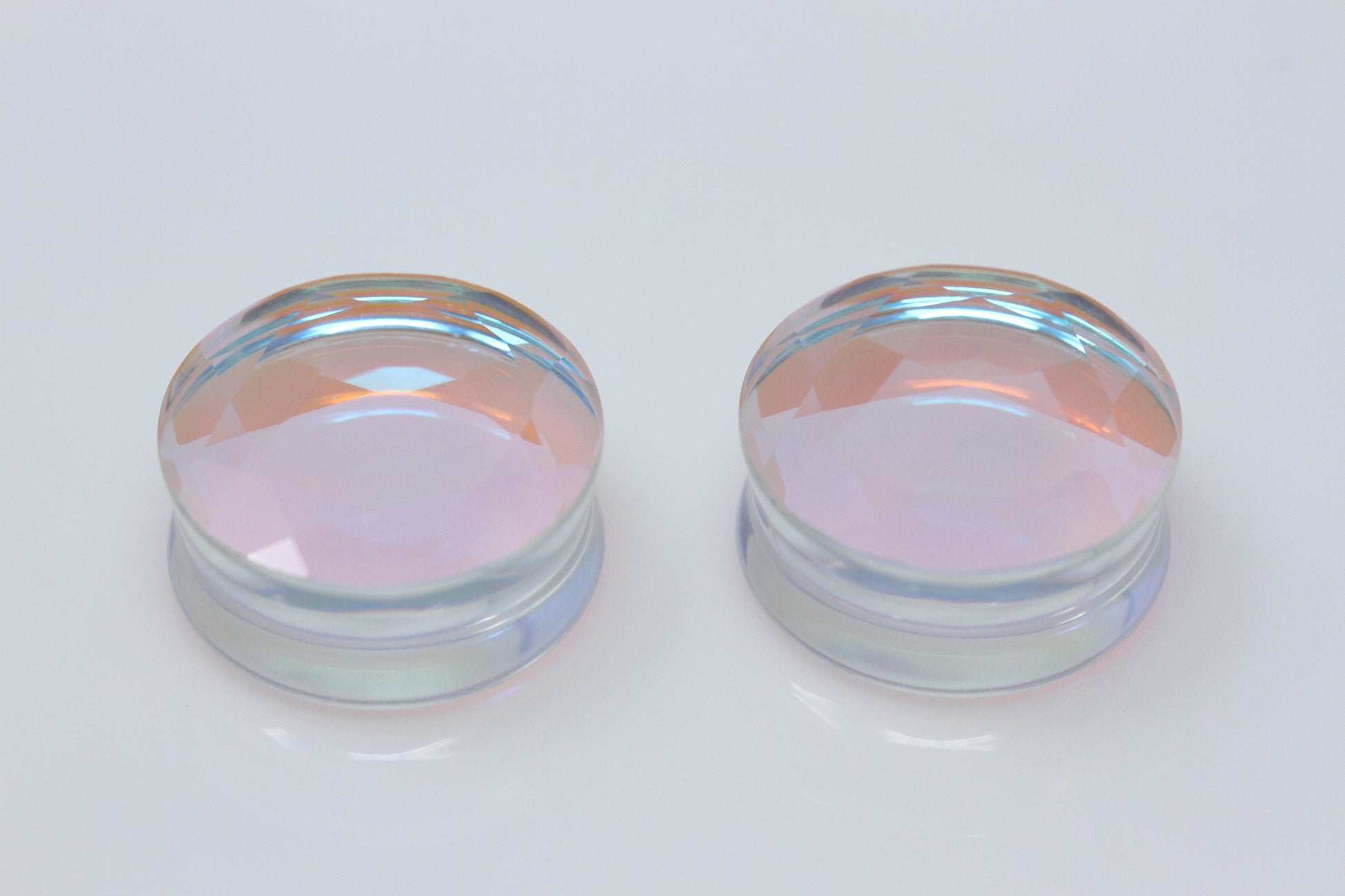 Holographic Faceted Plugs - Pair 4