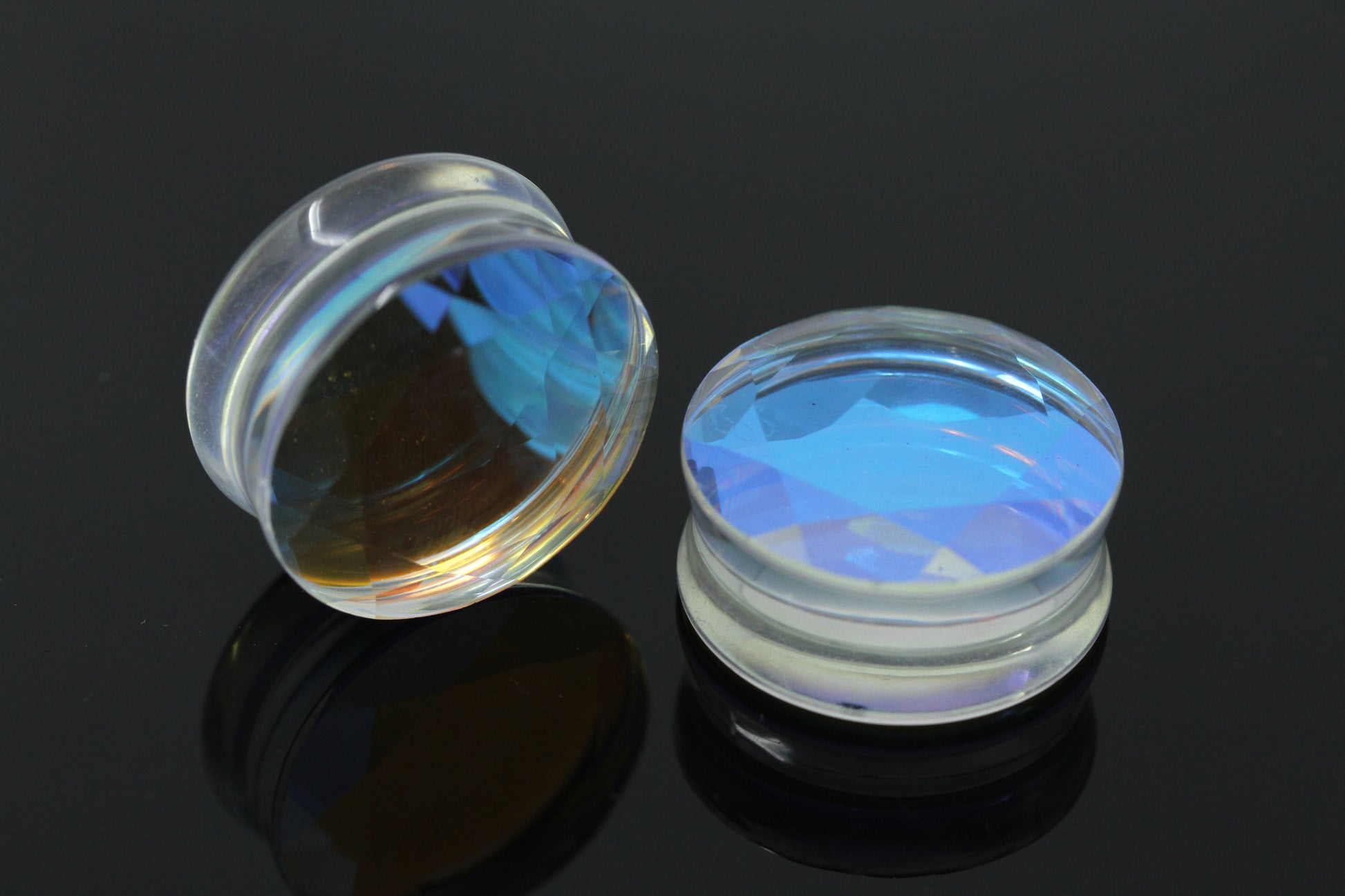 Holographic Faceted Plugs - Pair 1