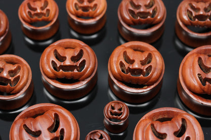 Hand carved pumpkin gauges