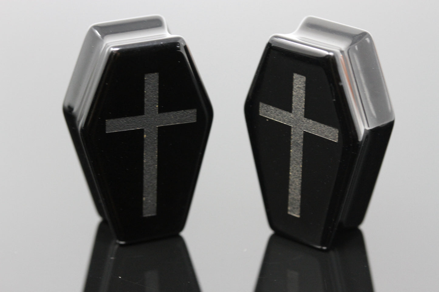 Cross Coffin Plugs - Pair