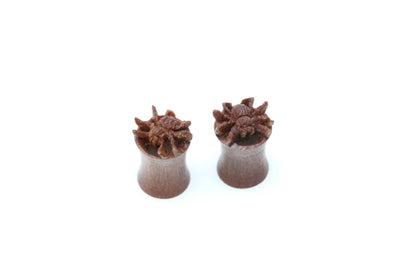 Spider Wooden Plugs - (Pair) - PA106