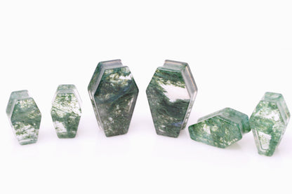 Moss Agate Coffin Plugs - Group 2