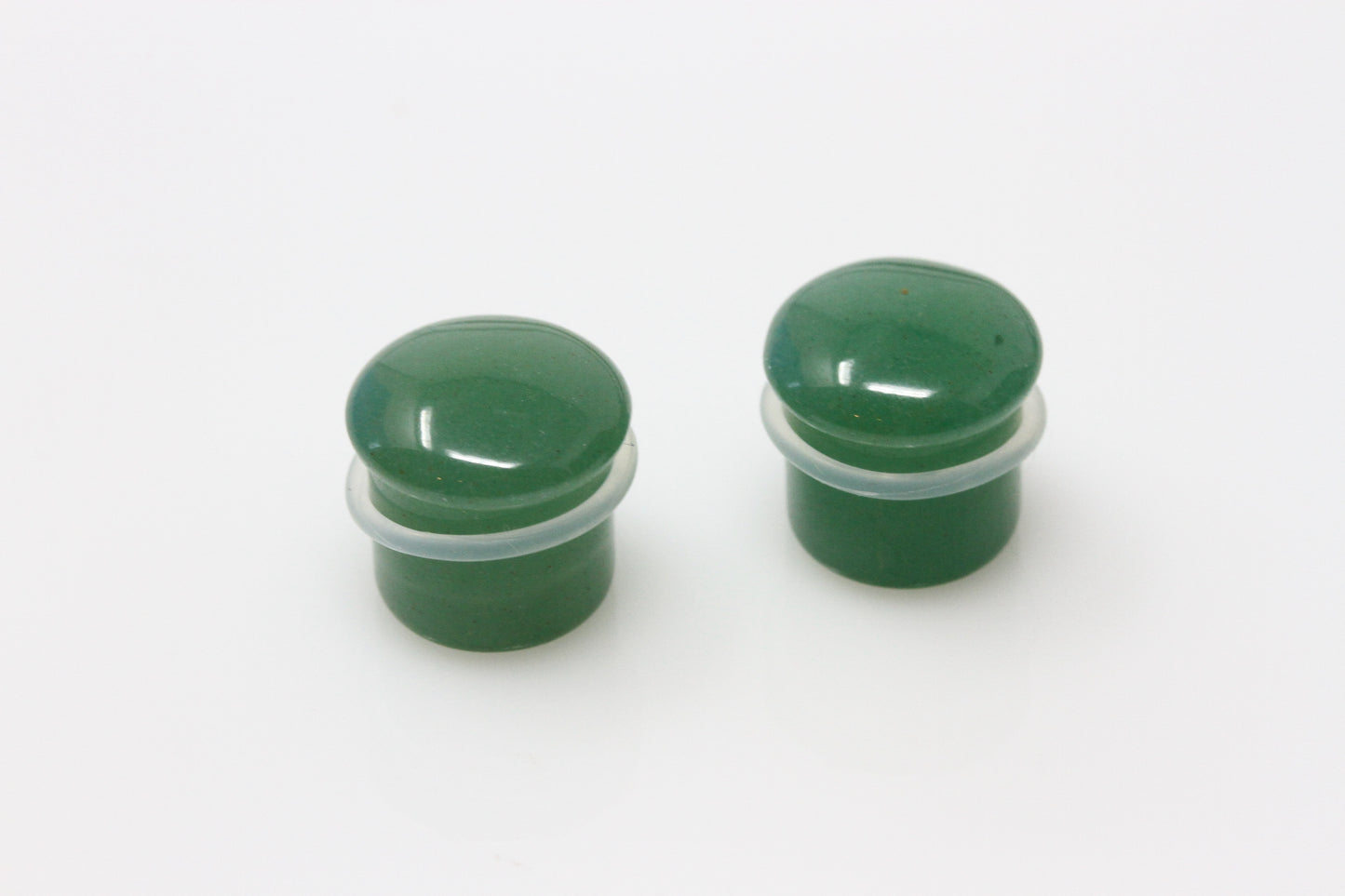 Single Flare Aventurine Plugs for stretched ears (Pair) - PH86