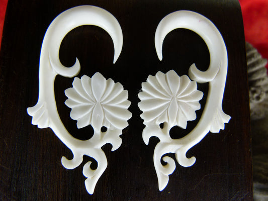 White Lotus Hangers for Stretched Ears