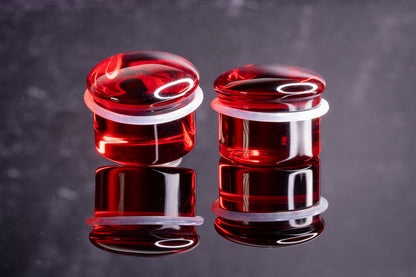 single flare red glass