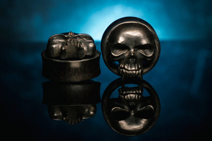vampire skull wood plugs