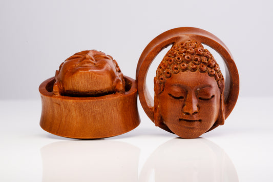 Buddha Plugs - Stretched Gauged Earrings (Pair) - PA18