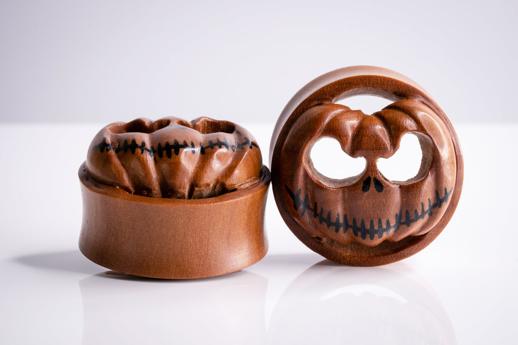 Jack O Pumpkin Plugs - (Pair) - PA125