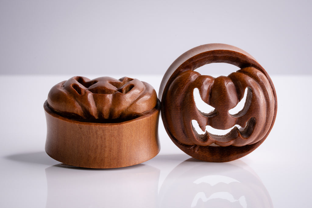 Tricky Pete Pumpkin Plugs - (Pair) - PA130