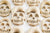 Skull Hangers - Carved Crocodile Wood (Pair) - E015
