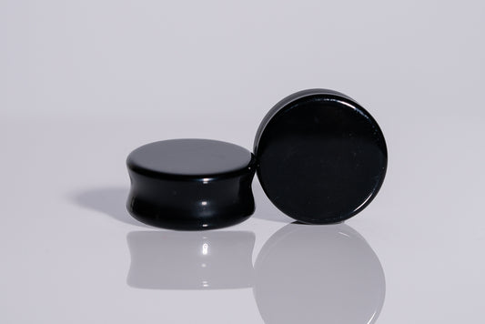 black obsidian ear gauges