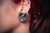 skull heart gauged earrings