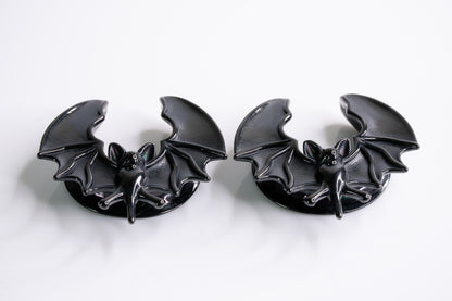 Bat Saddles - Black Steel (Pair) - PSS109