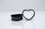 Black Heart Stainless Steel Tunnels (Pair) - PSS128