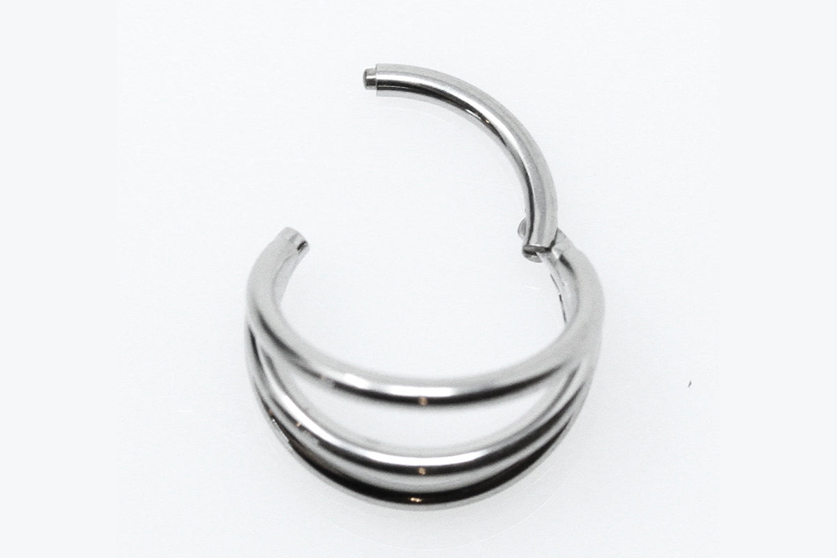 Titanium Triple Septum Clicker - Silver - SPT002