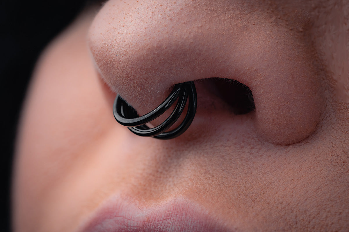 Triple on sale septum piercing