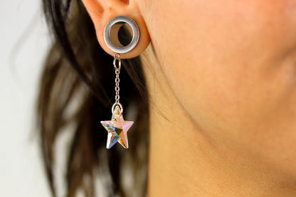 Delicate jewelry stretched ears