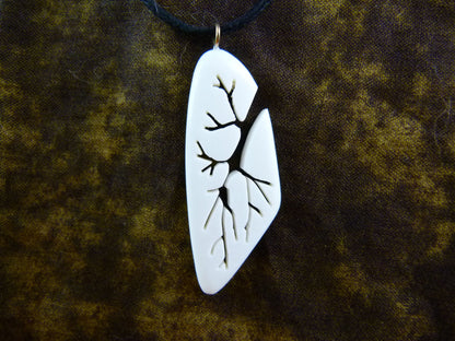 Grounded Roots Necklace - Hand Carved Bone Necklace - X001