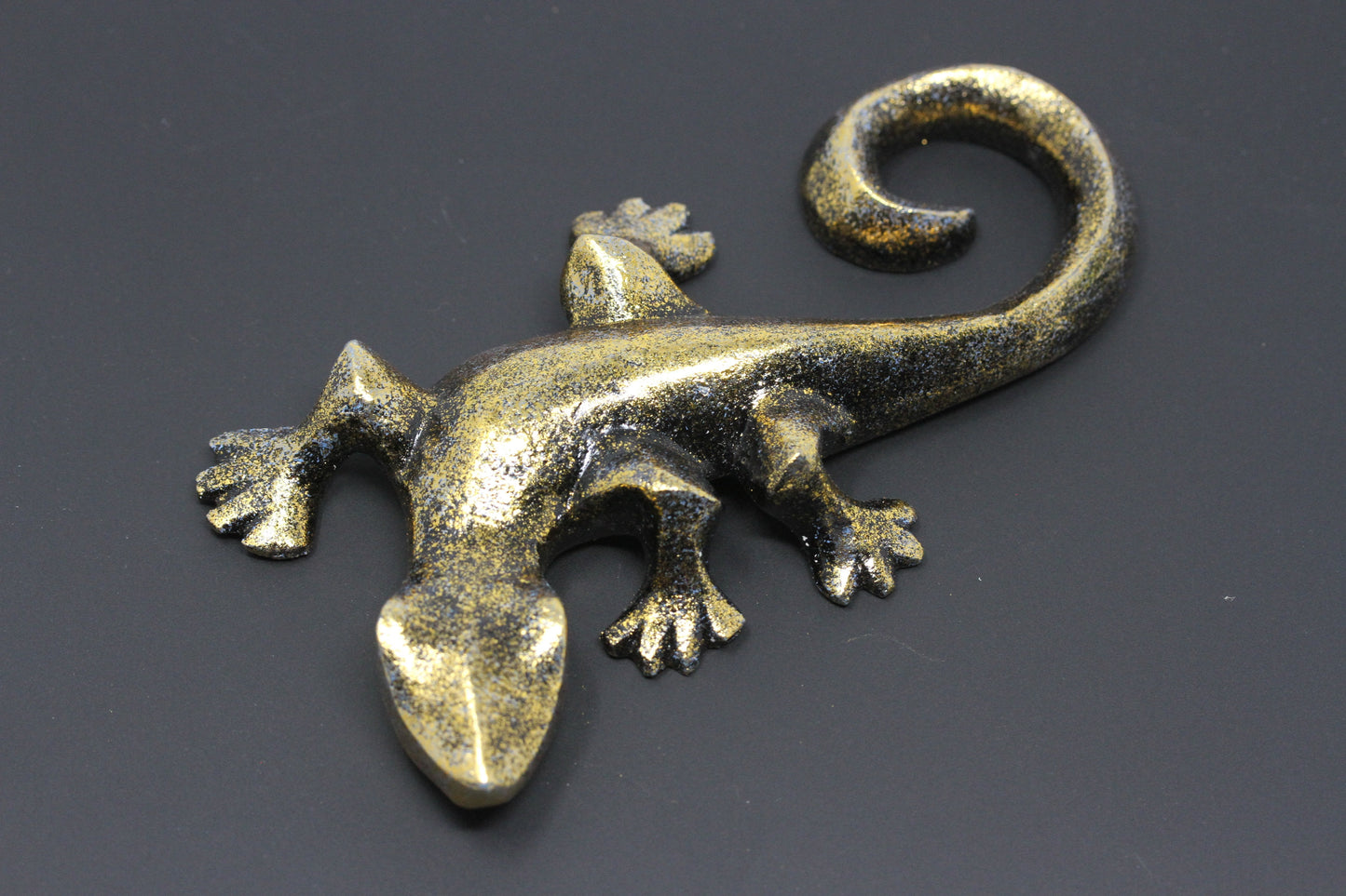 Wood Carved and Painted Lizard