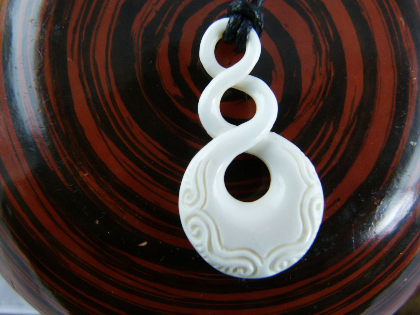 Mother Double Infinity Necklace - Bone Carving - X020
