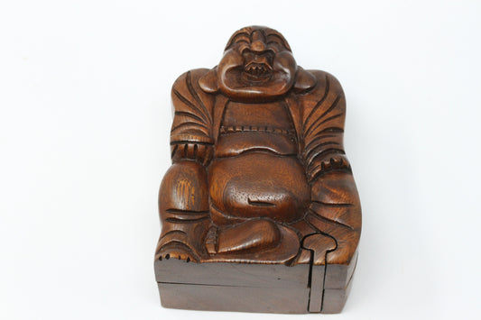 Happy Buddha Wooden Puzzle Box - Plug Gift Box